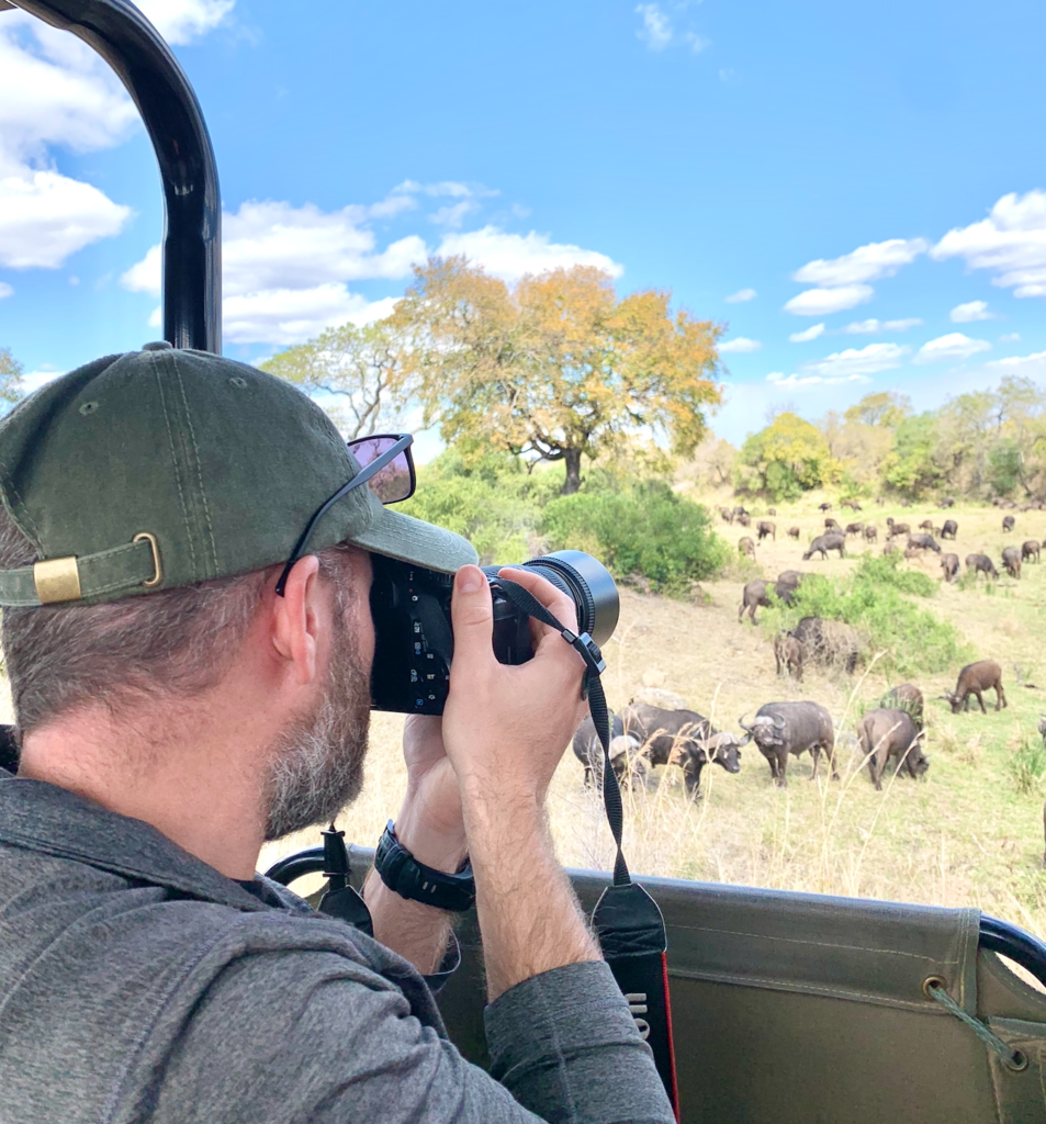 Taking pictures while in safari in Kruger National Park