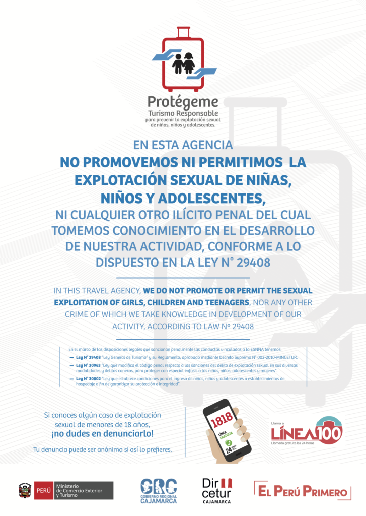 Afiche ESNNA agencias de viajes Peru