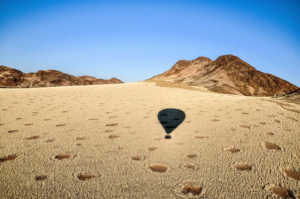 Hot Air Ballon over Namibian Desert