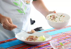 Making ceviche