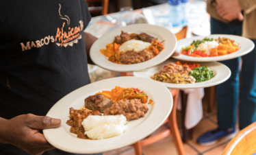 African food on foodie tour of cape town