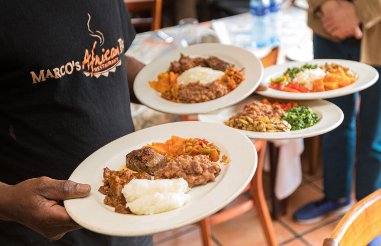 African food on foodie tour of cape town