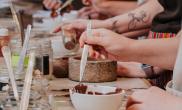 Chocolate making class closed up