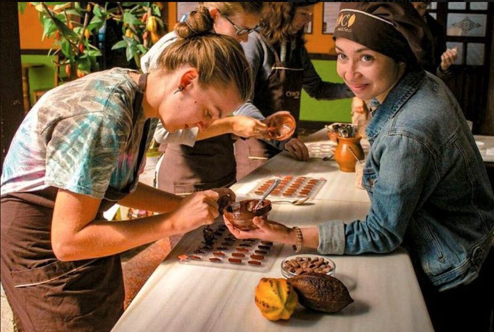 Chocolate making class group Chocolate making class group