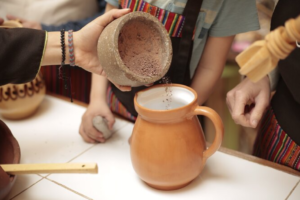 Chocolate making class hot chocolate